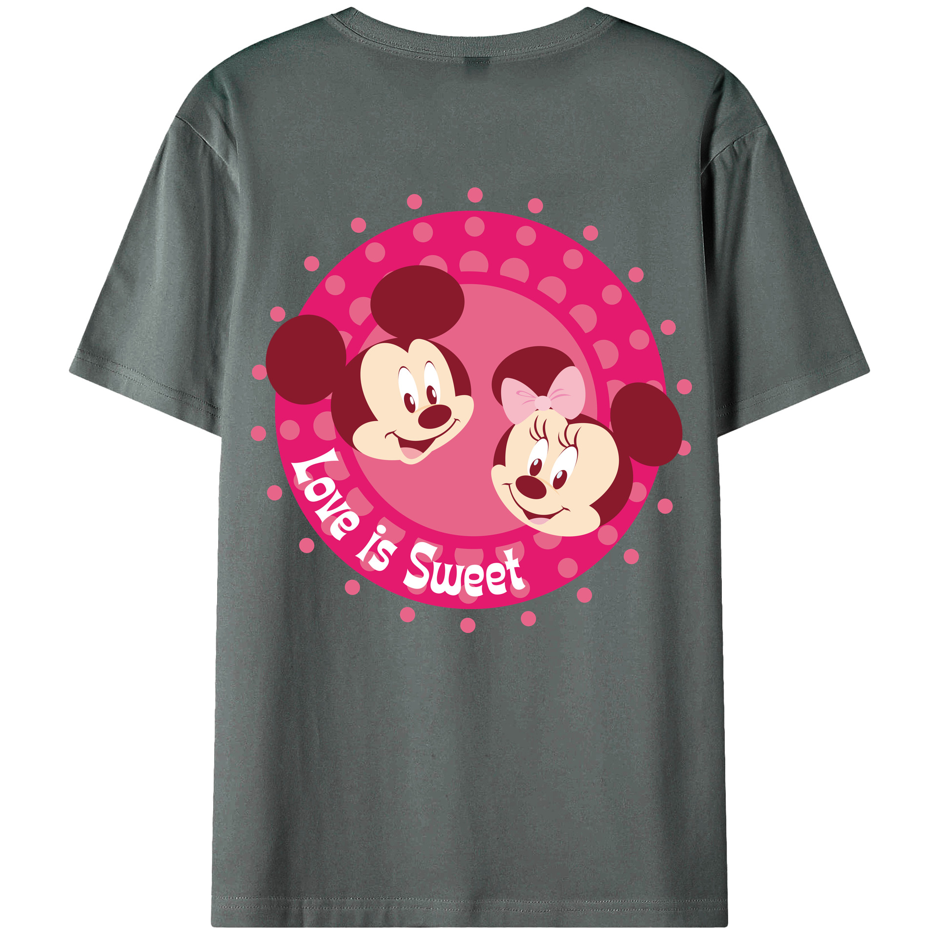 （画像用） ミッキーマウス Mickey Mouse 綿100％半袖Tシャツ（背面プリント）